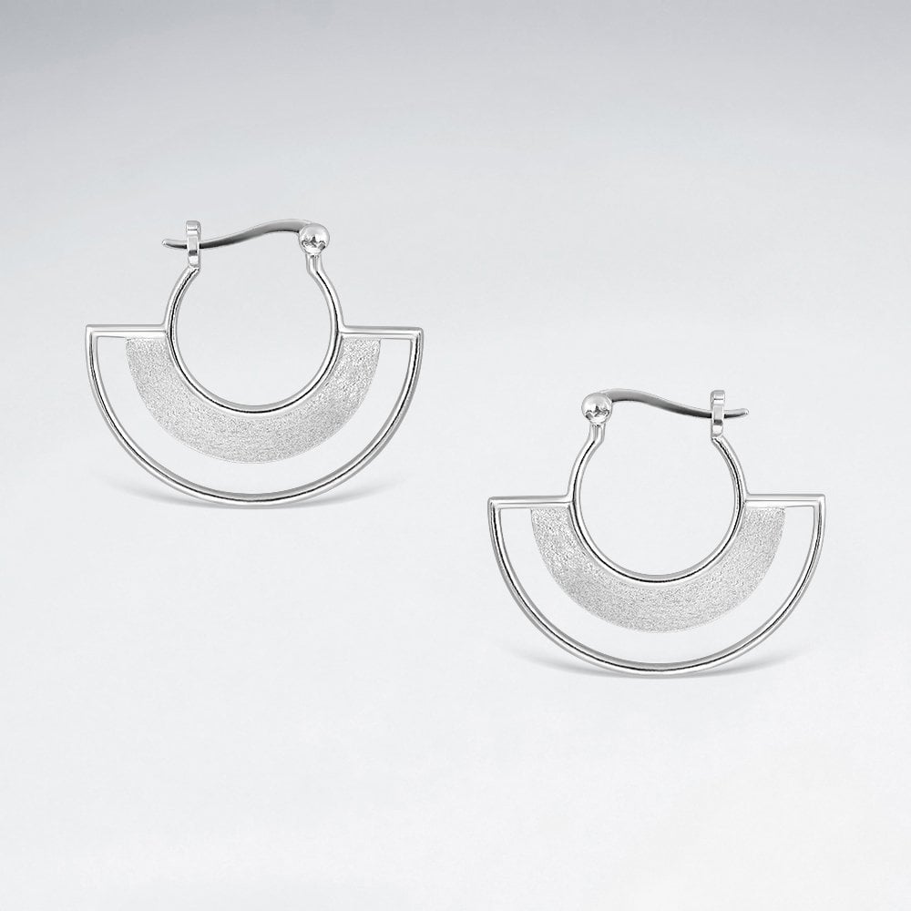 Sterling Silver Acetate Half-Moon Earrings