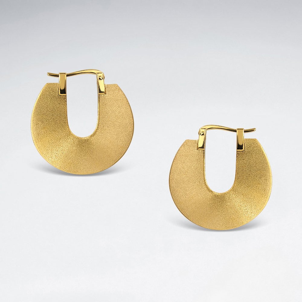 Sterling Silver Flat Disc Hoop Earrings
