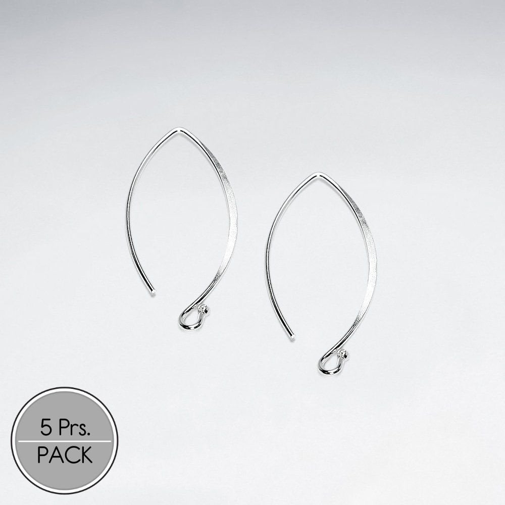 Sterling Silver Accessories Fishhook Pack Of 5 Pairs