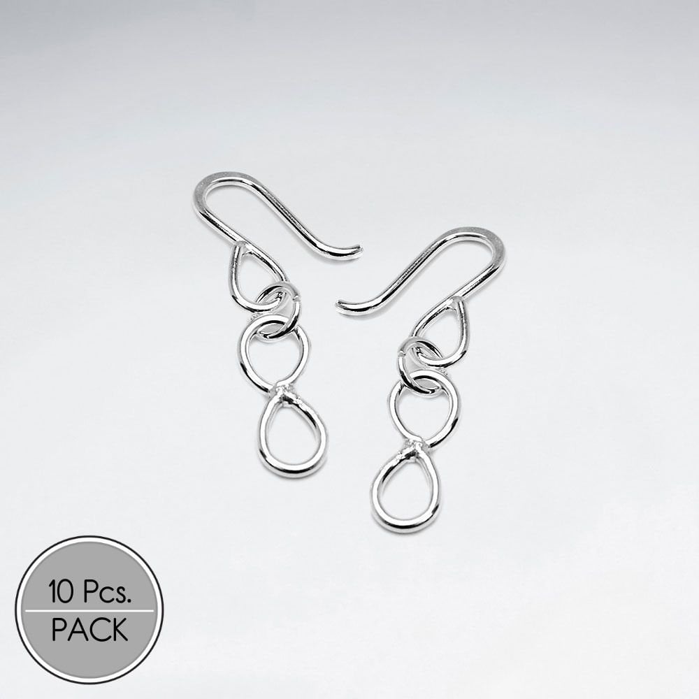 925 Silver Infinity Symbol Hook Findings Pack Of 10 Pieces