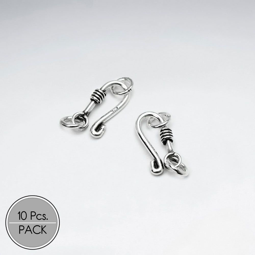 925 Silver Hook Findings Pack Of 10 Pieces