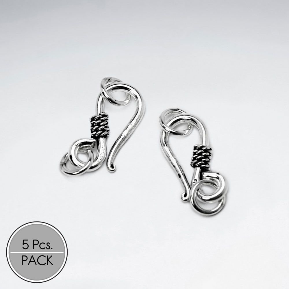 925 Silver Rope Hook Findings Pack Of 5 Pieces