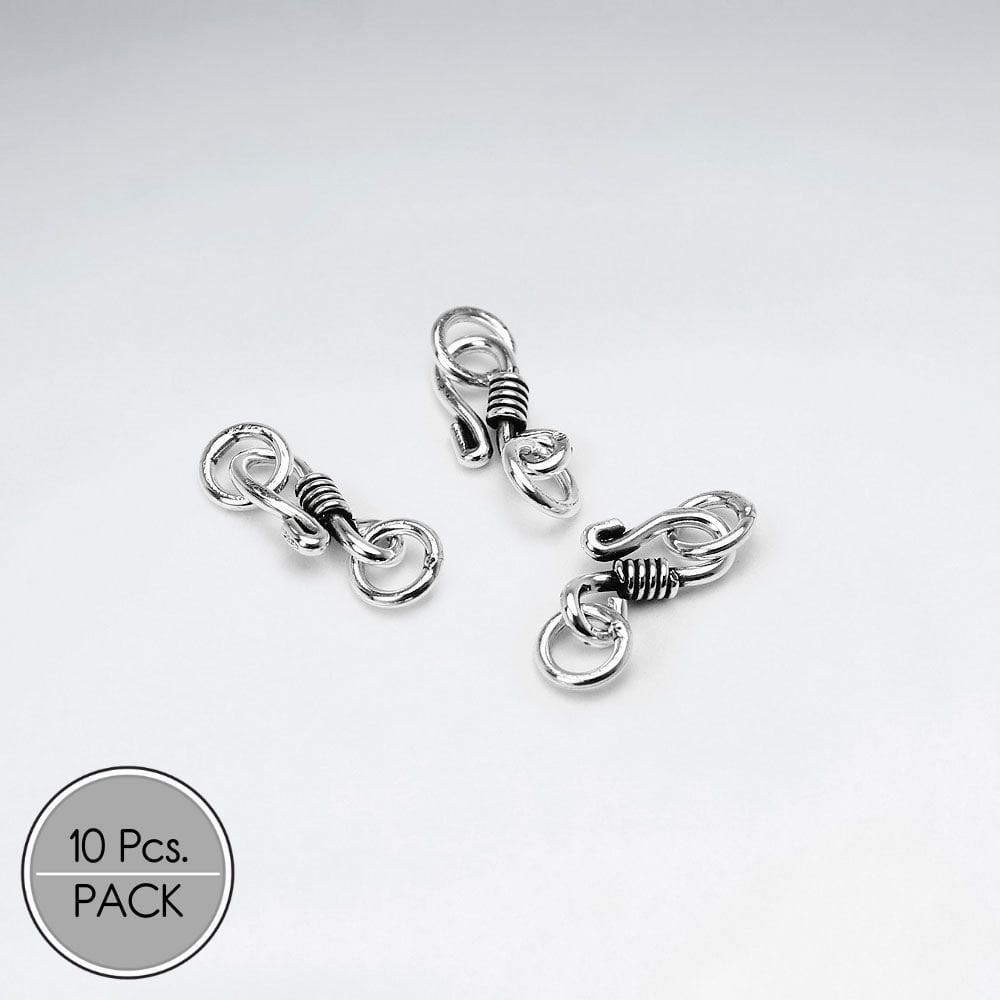 925 Sterling Silver Hook Findings Pack Of 10 Pieces