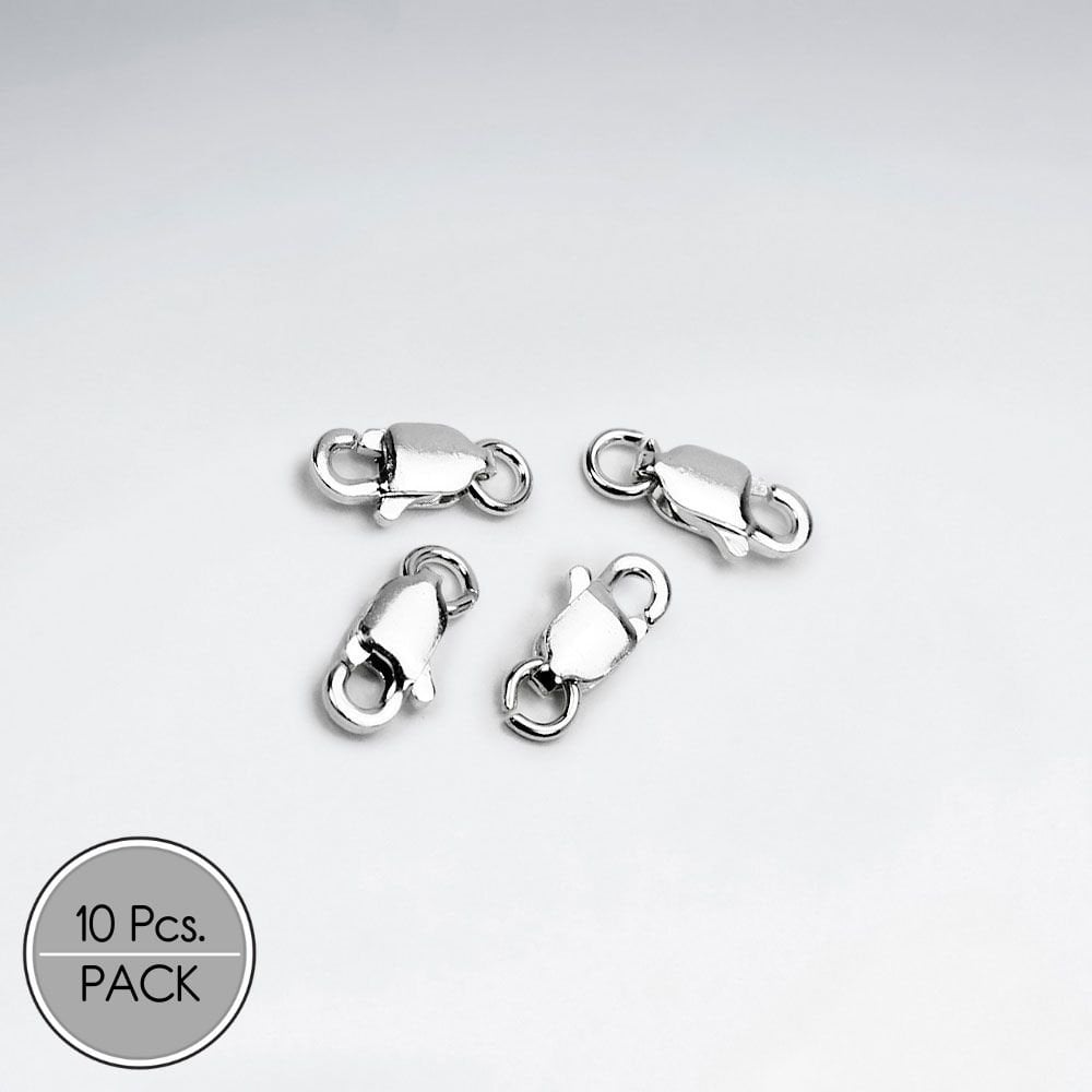 925 Silver Lobster Claw Fastener Findings Pack Of 10 Pieces