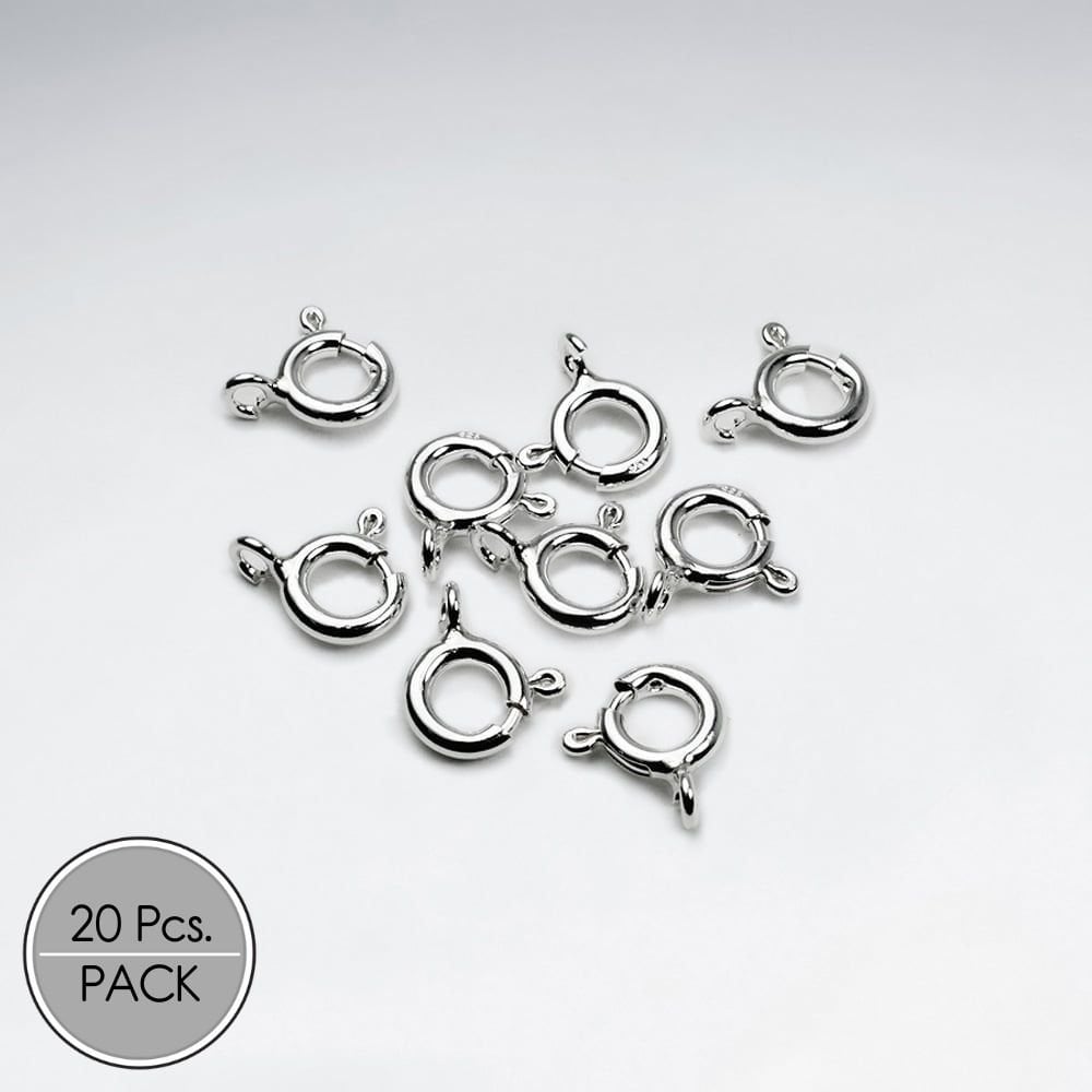 Lot 925 Silver Spring Lock Findings Pack Of 20 Pieces