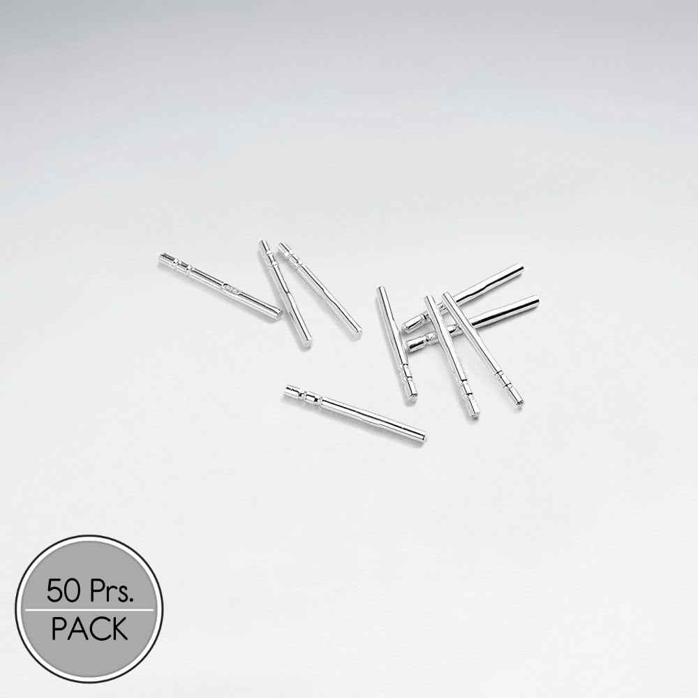 Sterling Silver Ear Stud Accessory Pack Of 50 Pairs