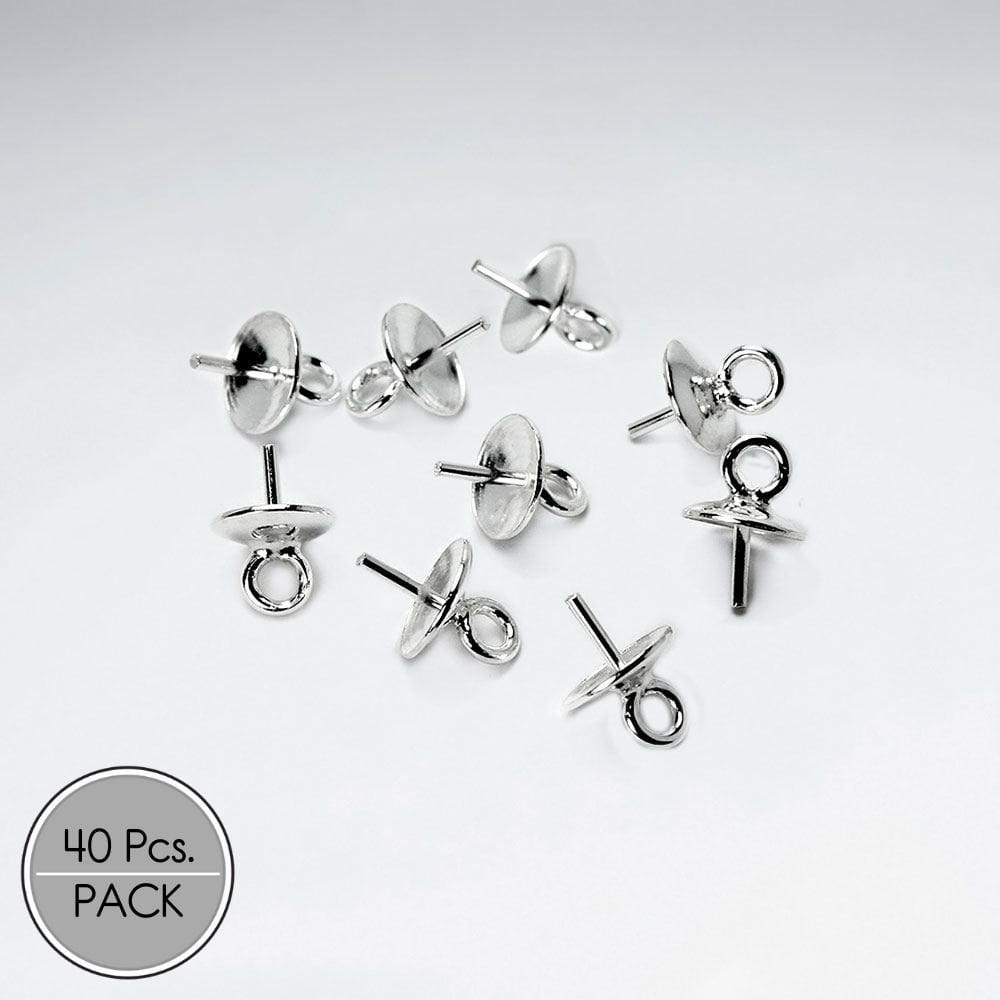 Sterling Silver Earring Post Pack Of 40 Pieces