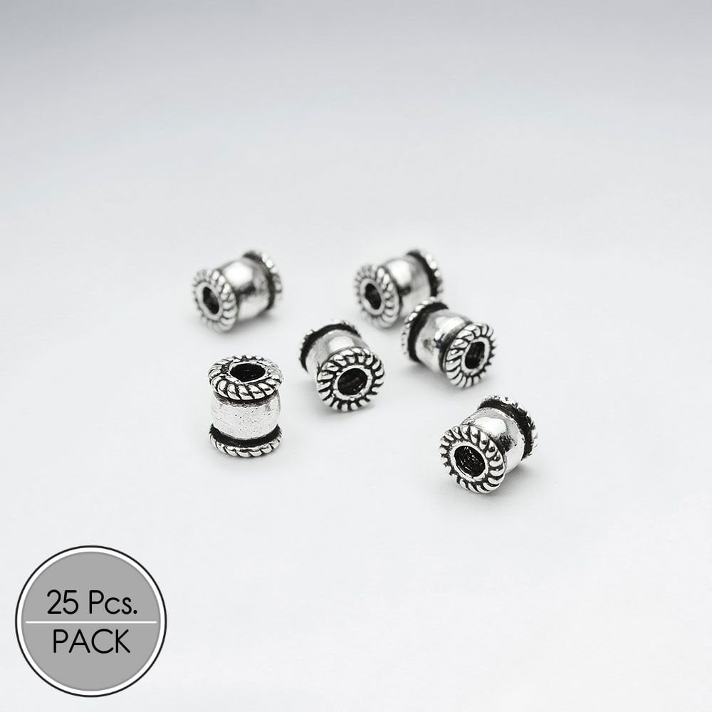 Sterling Silver Endcap Spacer Beads Pack Of 25 Pieces