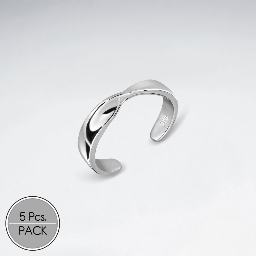 Sterling Silver Tapered Toe Ring