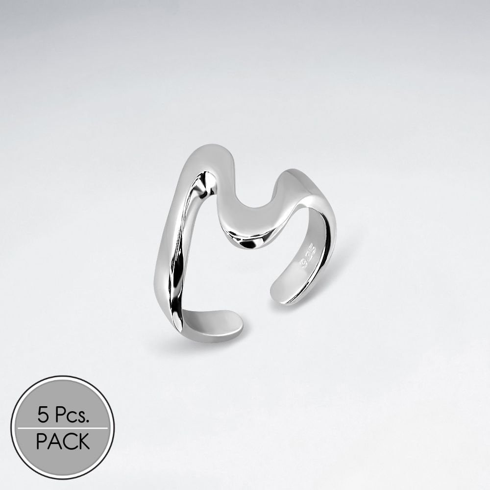 Sterling Silver Ocean Wave Toe Ring