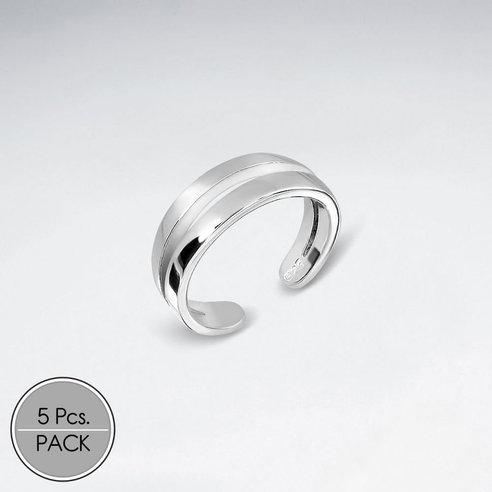 Sterling Silver Split Band Toe Ring