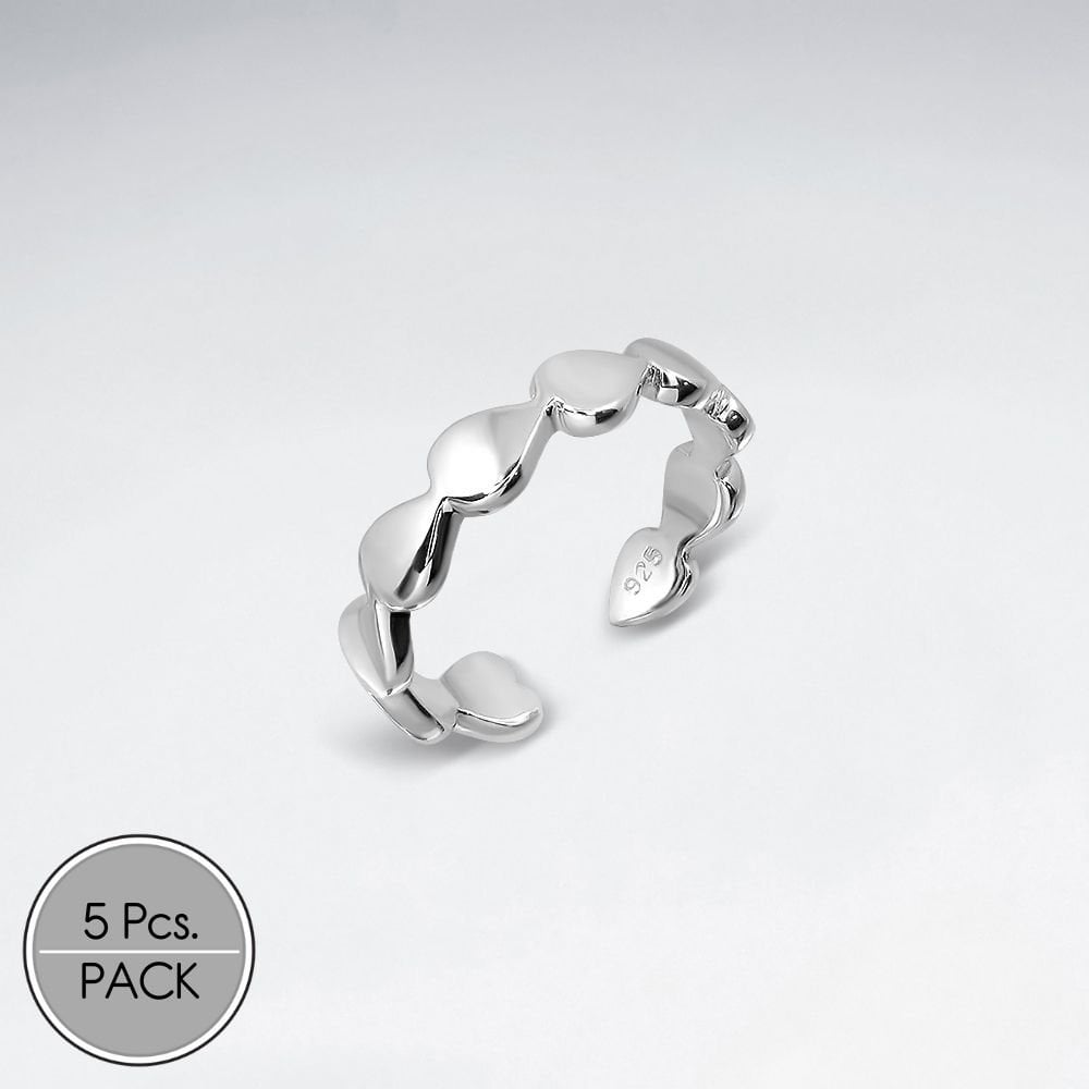 Sterling Silver Open End Teardrop Silhouette Toe Ring