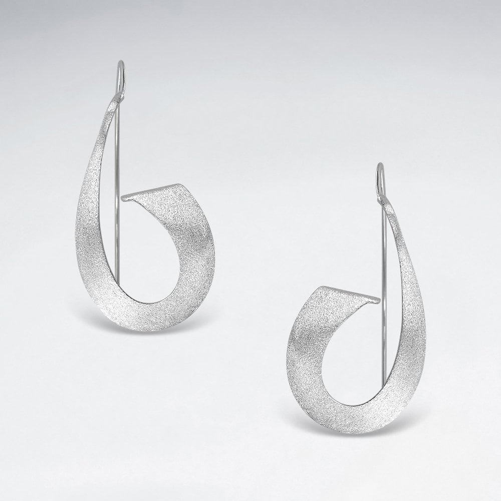 Sterling Silver Sculpted Loop Earrings
