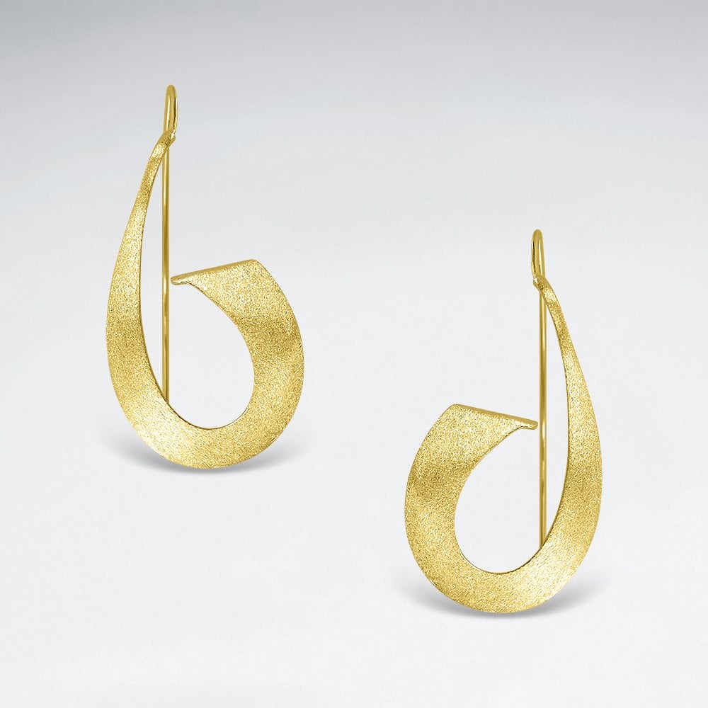 Sterling Silver Sculpted Loop Earrings