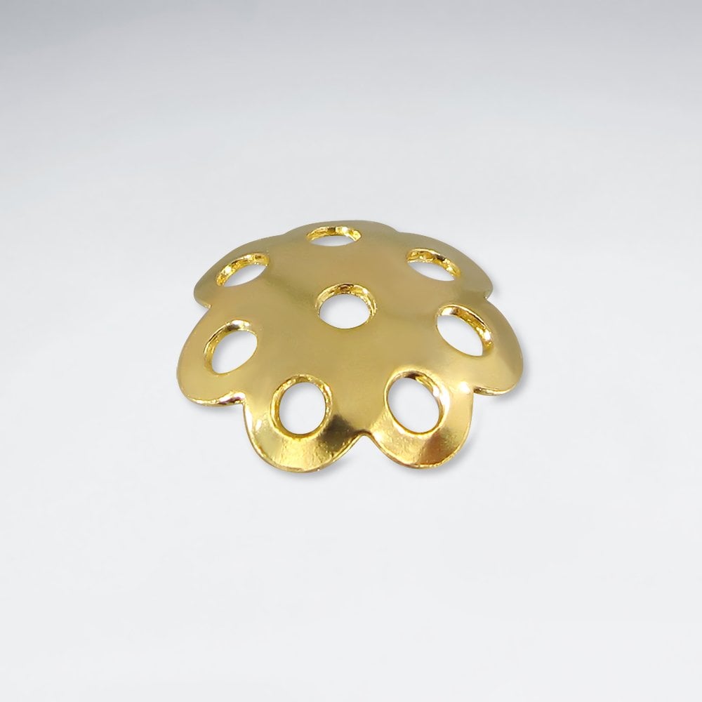 Lotus Flower Inspired Rounded Sterling Silver Bead Caps Pack Of 50 Pieces