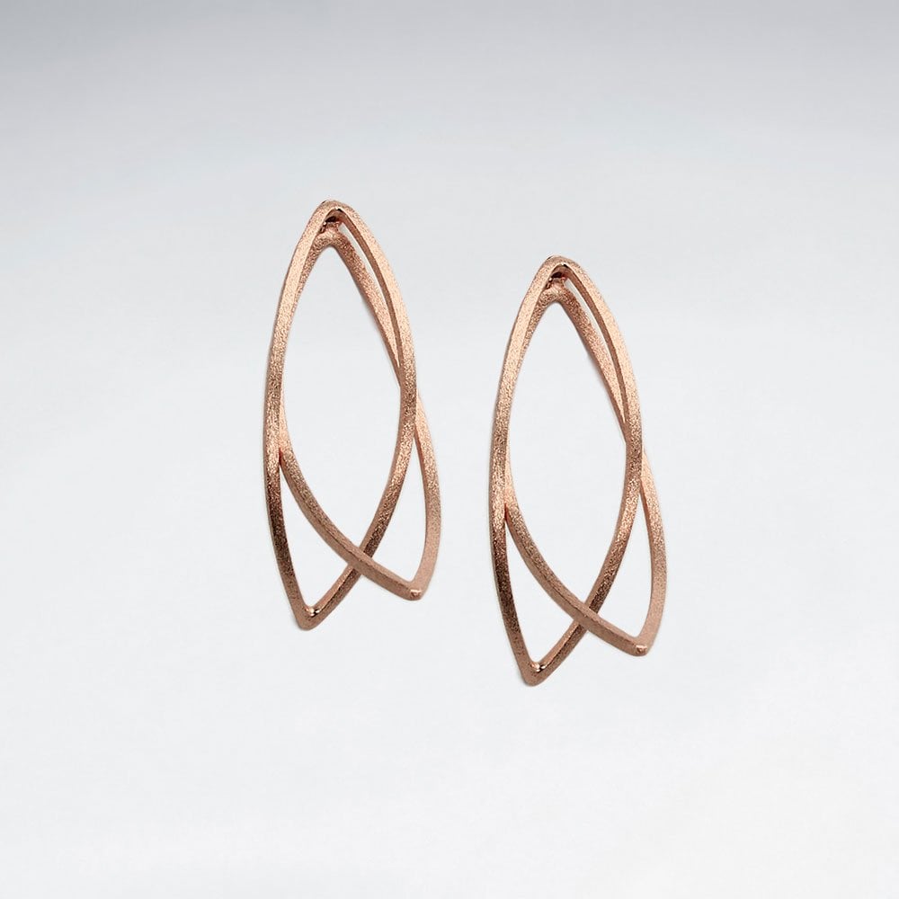 Sterling Silver Sculpted Openwork Earrings in Matte