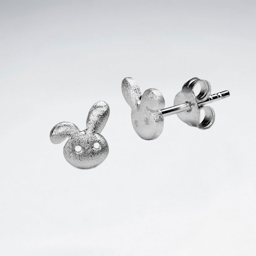 Sterling Silver Play Bunny Stud Earrings