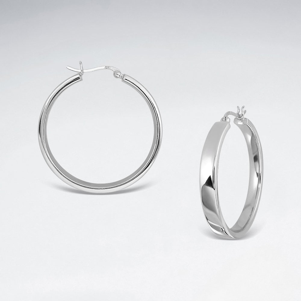 Sterling Silver Classic Hoop Earrings