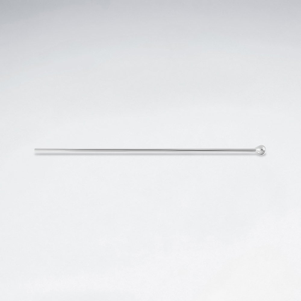 Sterling Silver Round Head Pins Jewelry Accessory Pack of 30 Pieces