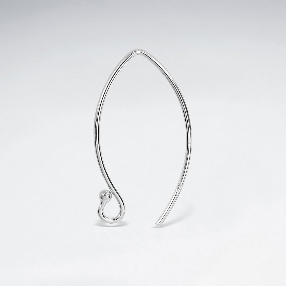 Sterling Silver Marquise With Open Loop Ear wire Pack of 20 Pairs