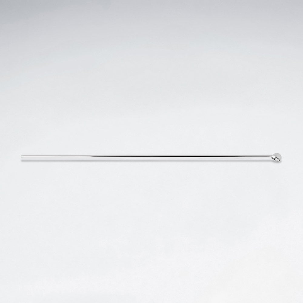 Sterling Silver Round Head Pins Jewelry Accessory Pack of 50 Pieces