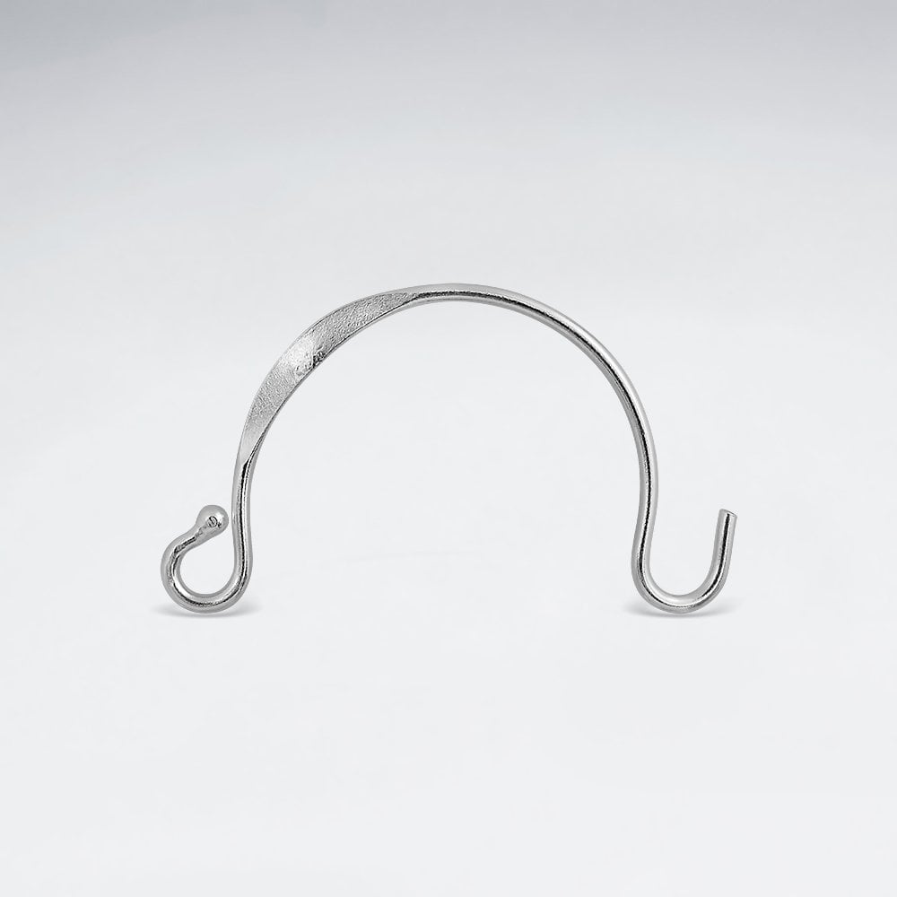 Sterling Silver Half Circle Ear Hoop Wires Pack of 10 Pairs
