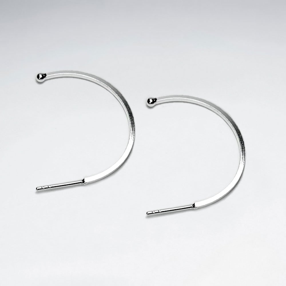 Curve Hook Earrings Jewelry Accessory In Sterling Silver
