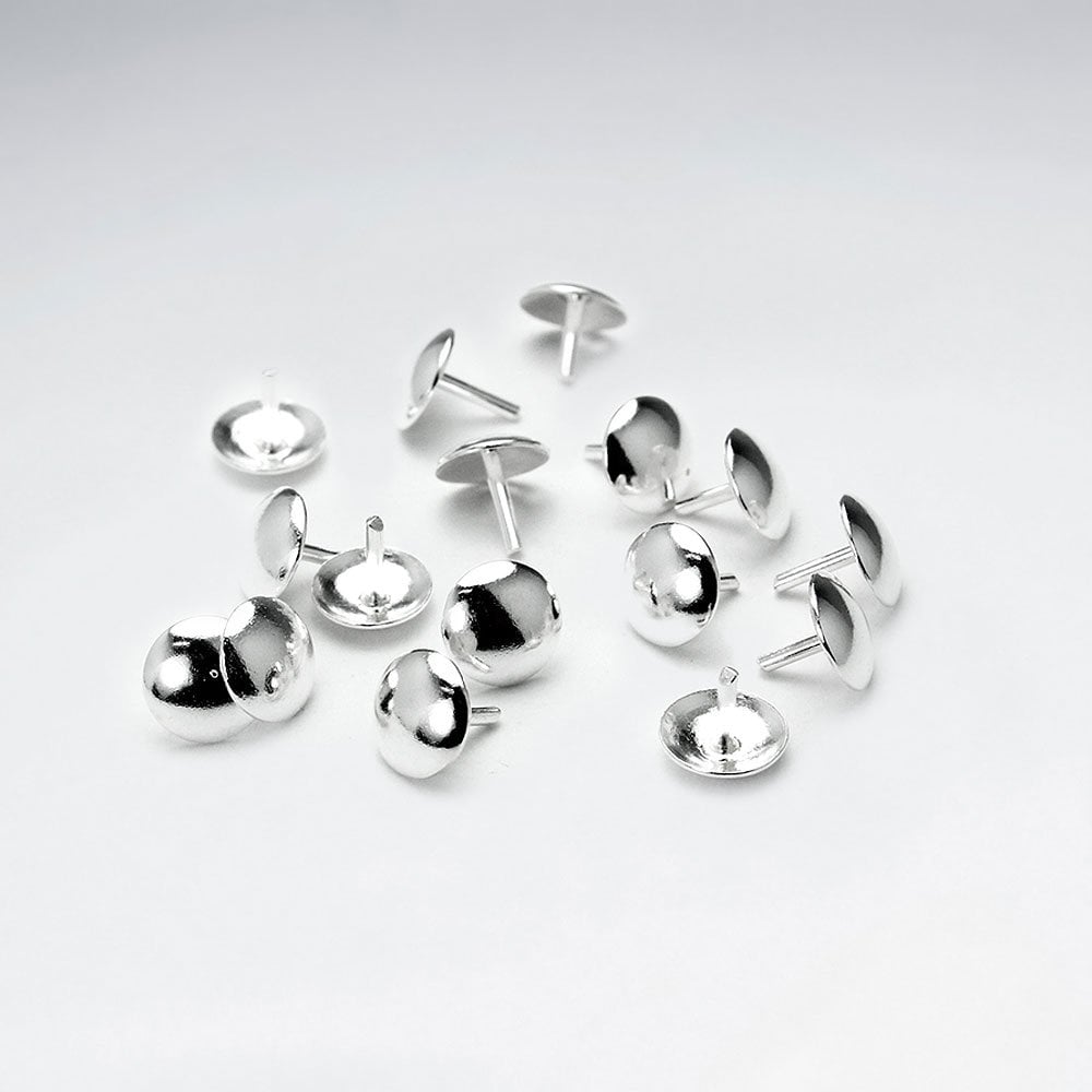 Sterling Silver Bead Peg Cup with Pin Pack of 40 Pieces