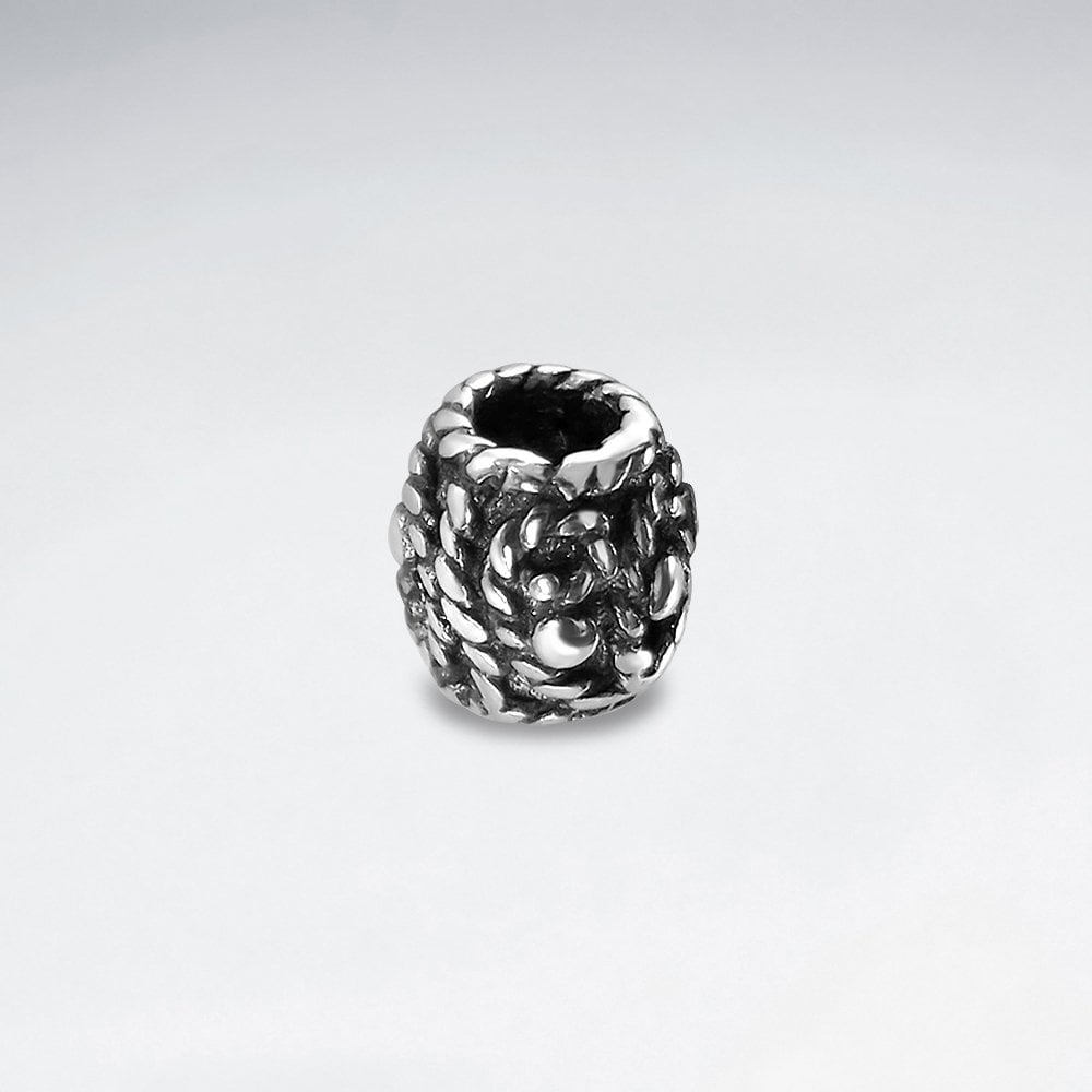 Sterling Silver Texture Designer Beads Pack of 30 Pieces