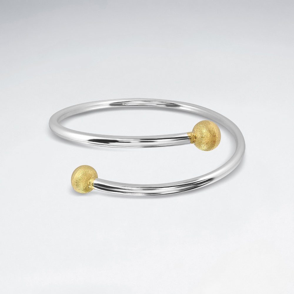 925 Sterling Silver Bangle Wrap Bracelet