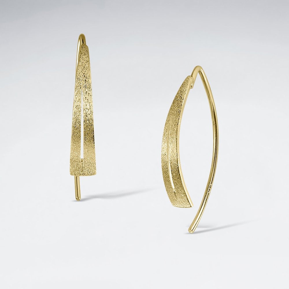 925 Sterling Silver Freeform Hook Earrings