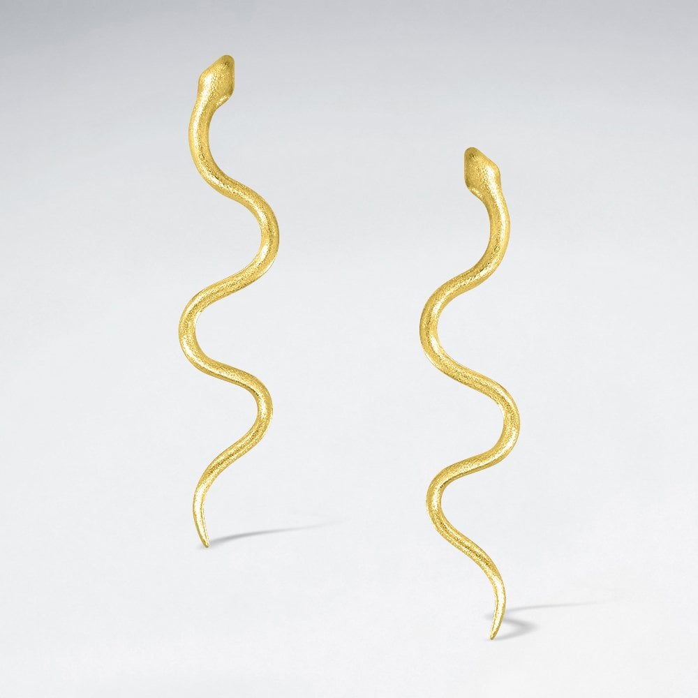 Sterling Silver Snake Stud Earrings