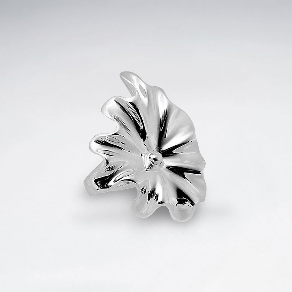 Sterling Silver Flower Blooms Design Ring