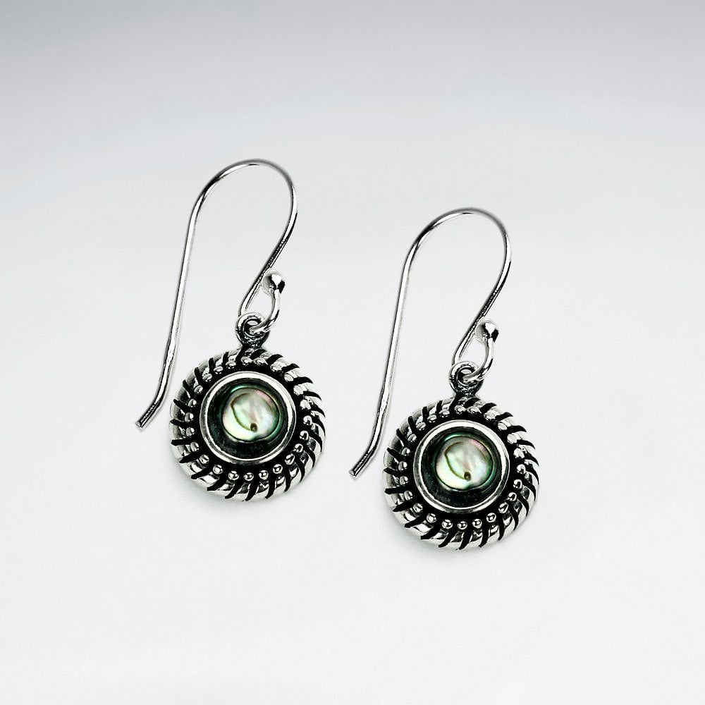 Sterling Silver Bali Gemstone Earrings