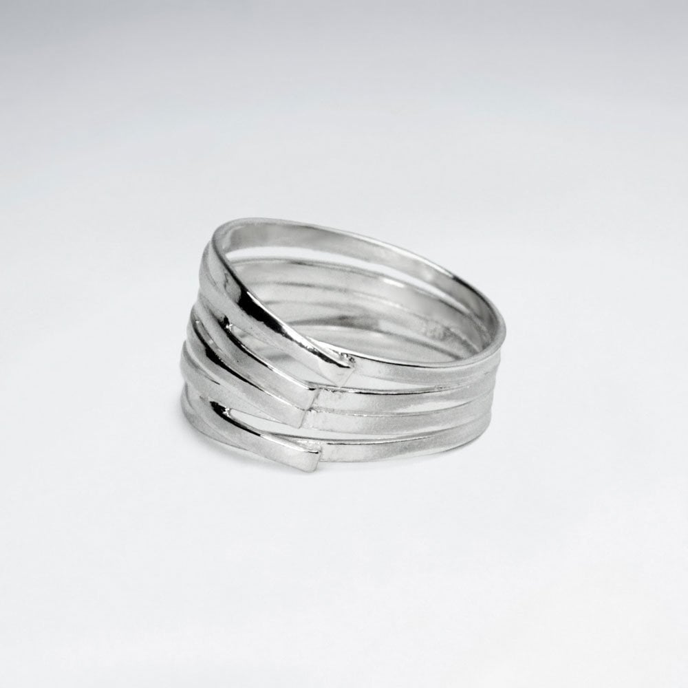 Stacked Illusions Sterling Silver Ring