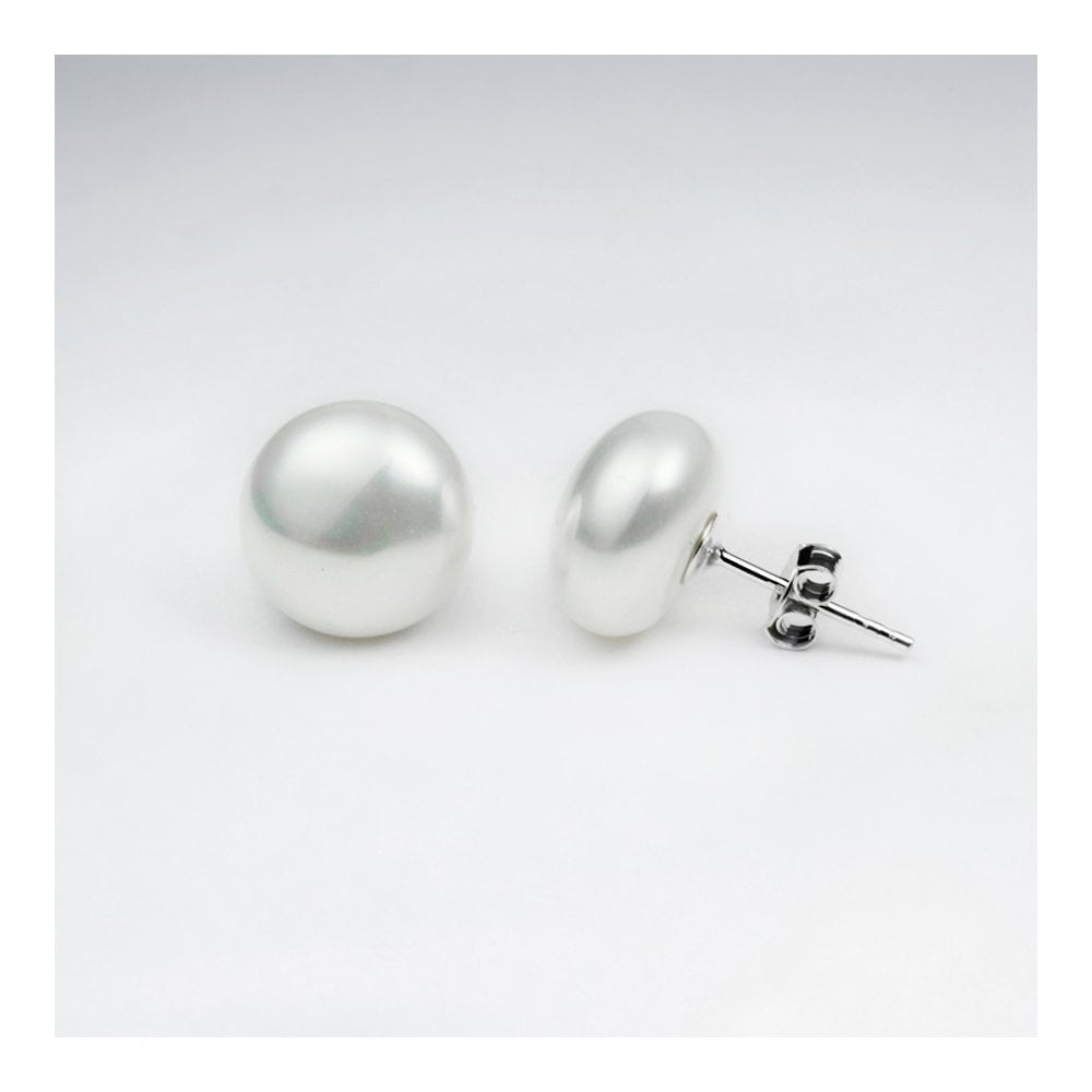 Round Pearl Stud Earring