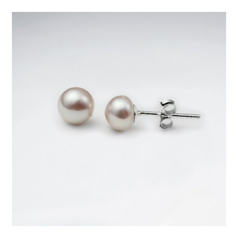 Round Pearl Stud Earring