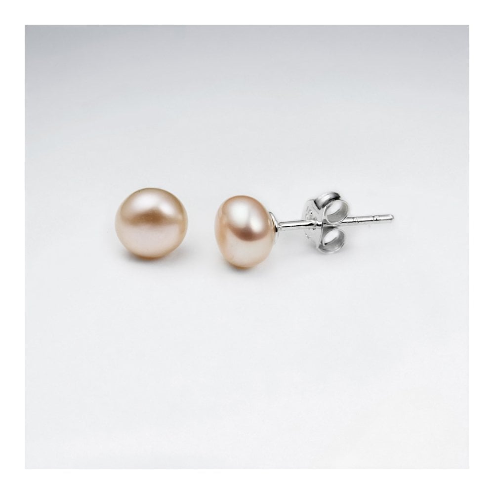 Round Pearl Stud Earring
