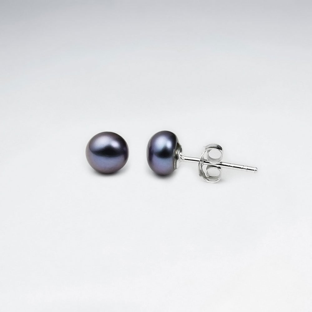 Round Pearl Stud Earring