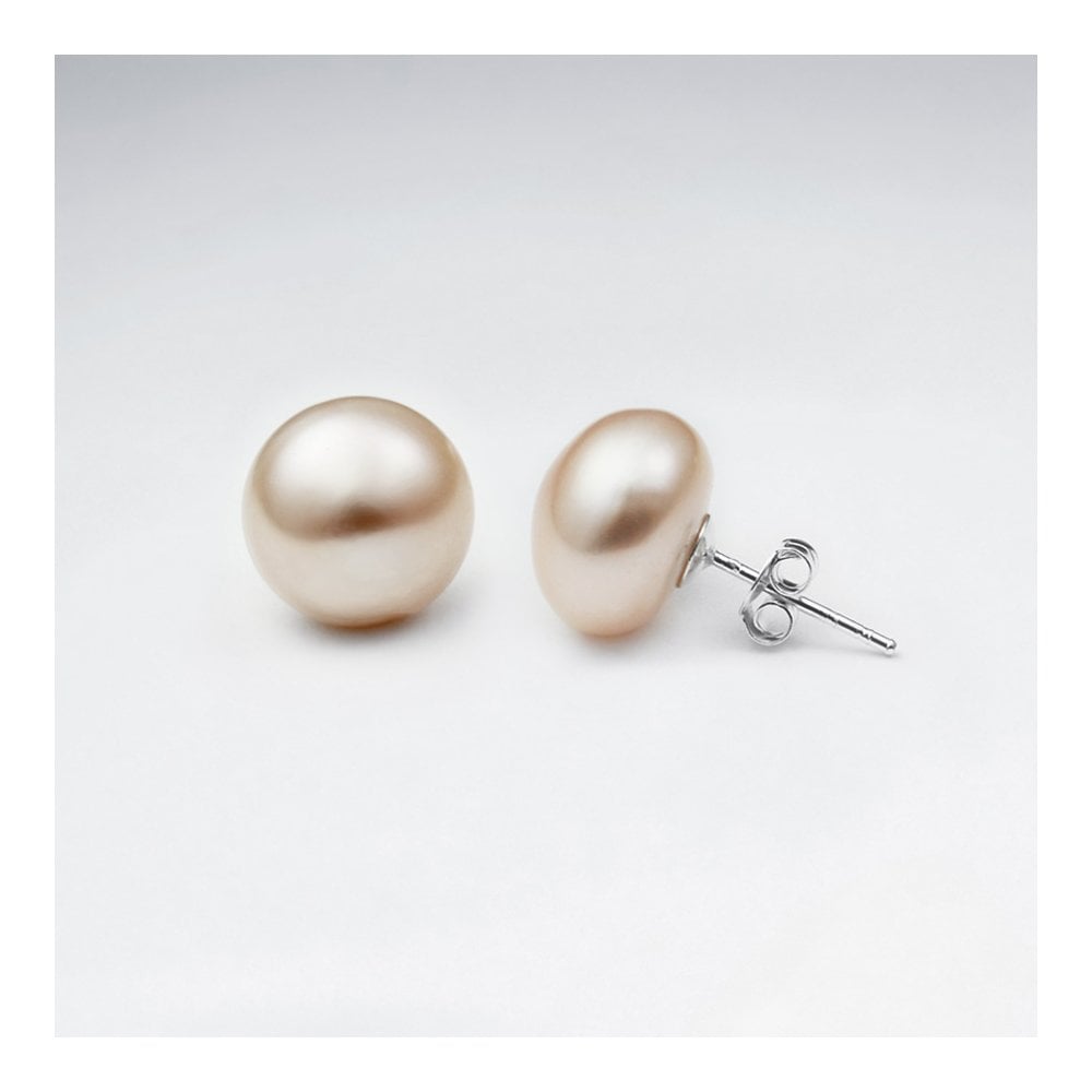 Round Pearl Stud Earring