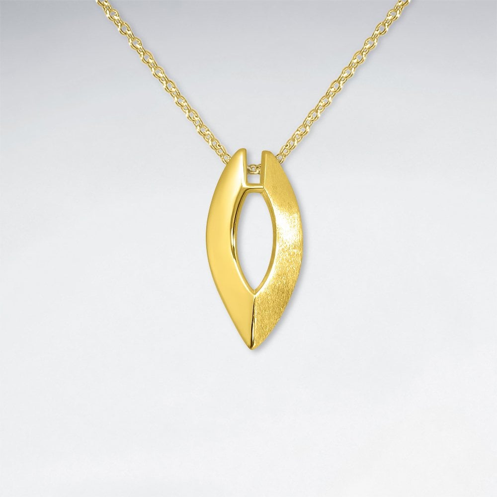 Sterling Silver Open Marquise Style Pendant