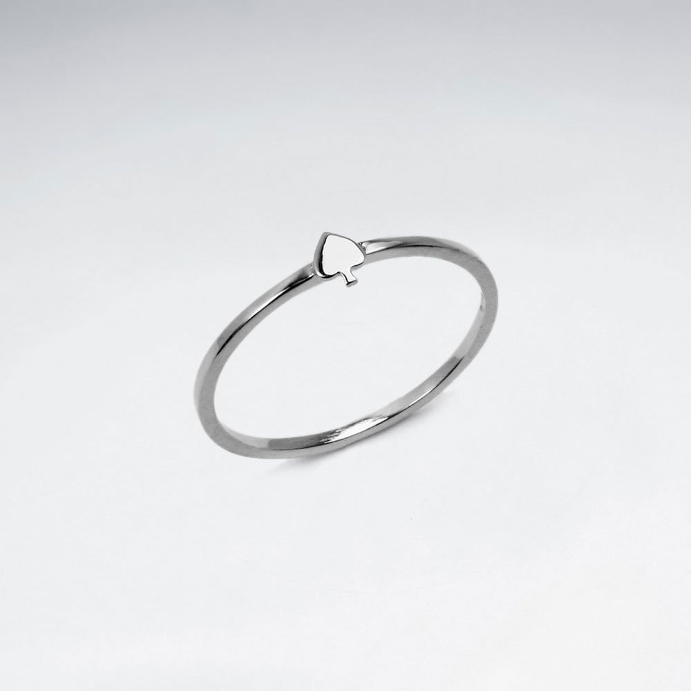 Sterling Silver Spades Silhouette Ring
