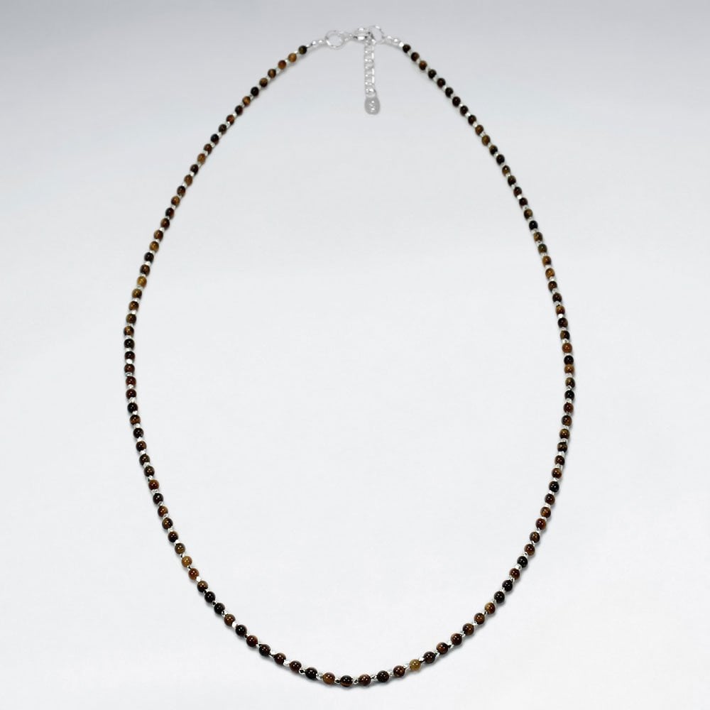 925 Silver Full Tiger Eye Necklace