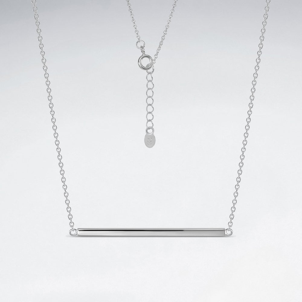 925 Sterling Silver Bar Necklace