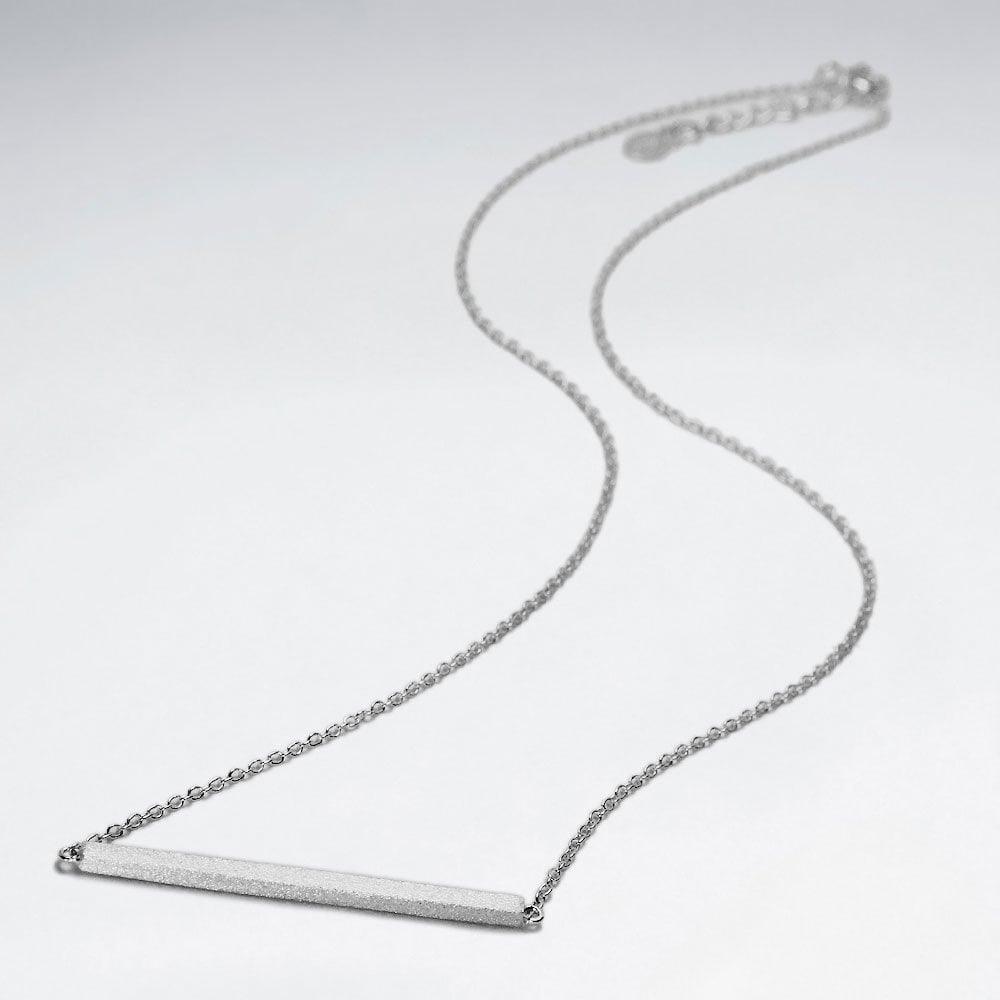 925 Sterling Silver Bar Necklace