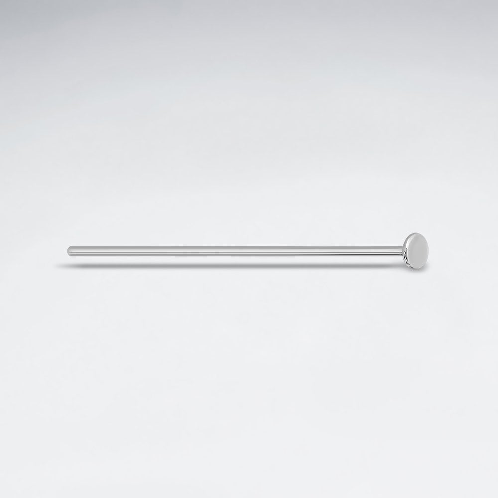 Sterling Silver Flat Top Head Pins Jewelry Accessory Pack of 50 Pieces