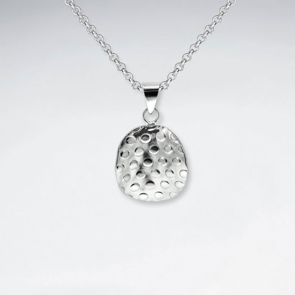 Karen Hill Tribe Silver Round Freeform Pendant