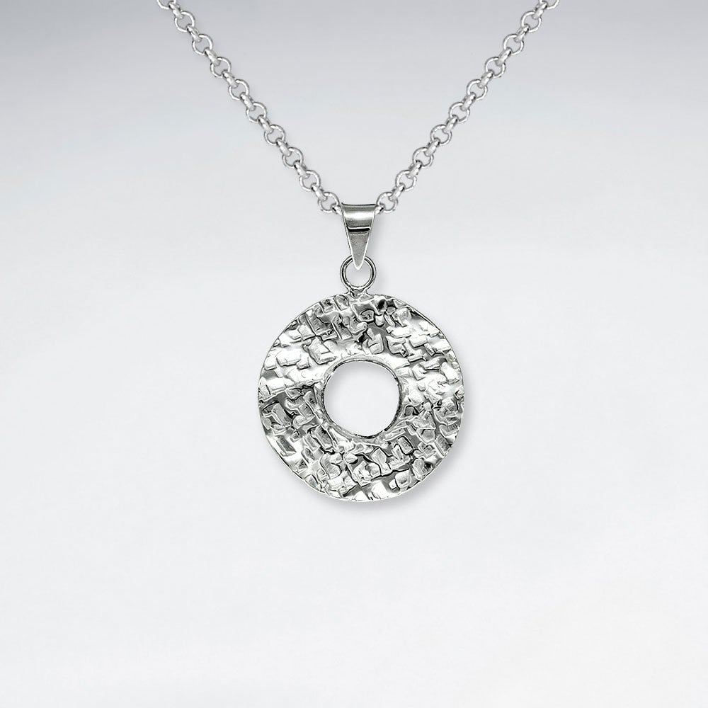 Karen Hill Tribe Silver Disc Pendant