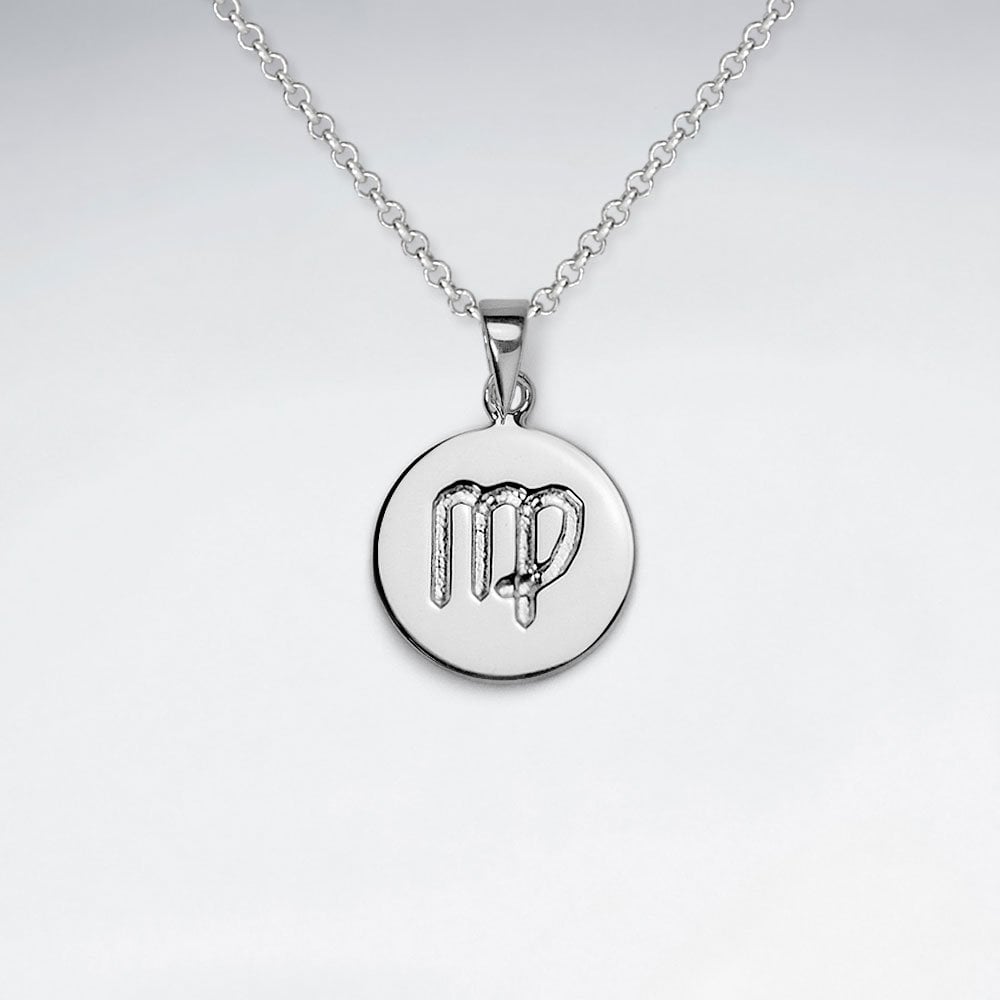 Sterling Silver Astrological Virgo Pendant