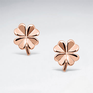 Sterling Silver Four Leaf Clover Earrings